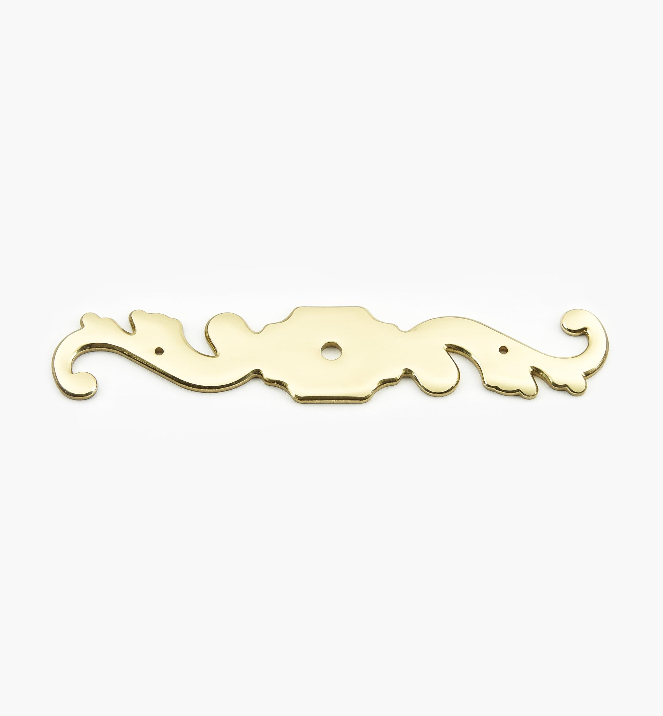 Brass Plate Scroll Escutcheon (#5)