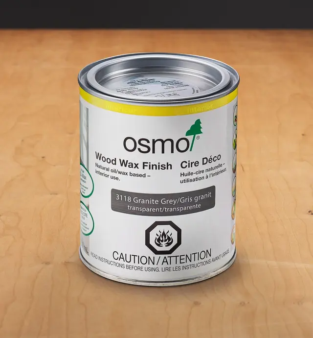image of Osmo Granite Gray Wood Wax Finish