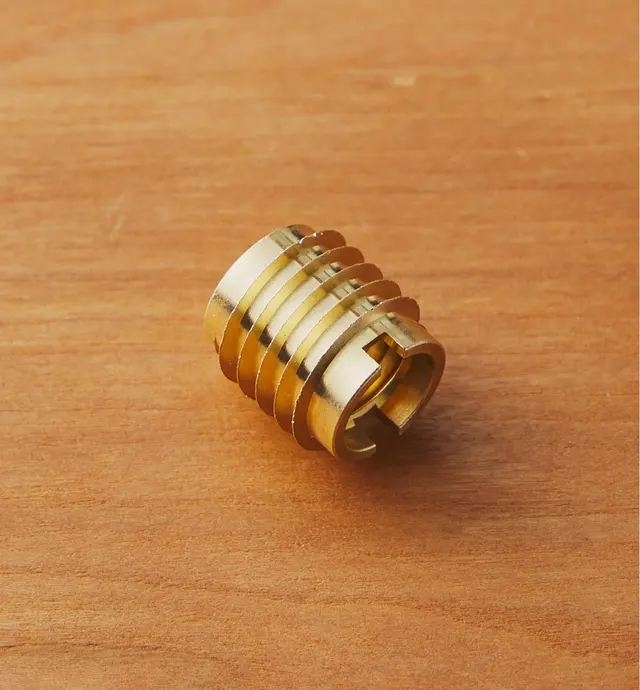 image of 3/8-16 Brass Knife-Edge Insert Nut