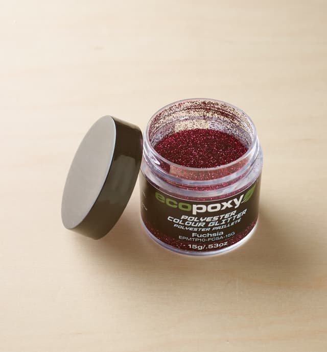image of EcoPoxy Fuchsia Polyester Glitter