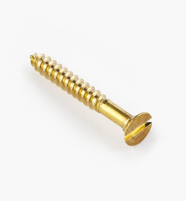 image of 1" #5 Flat-Head Brass Screws