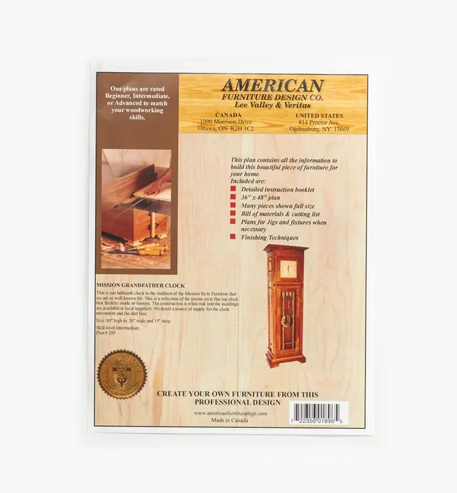 image of Mission Grandfather Clock Plan