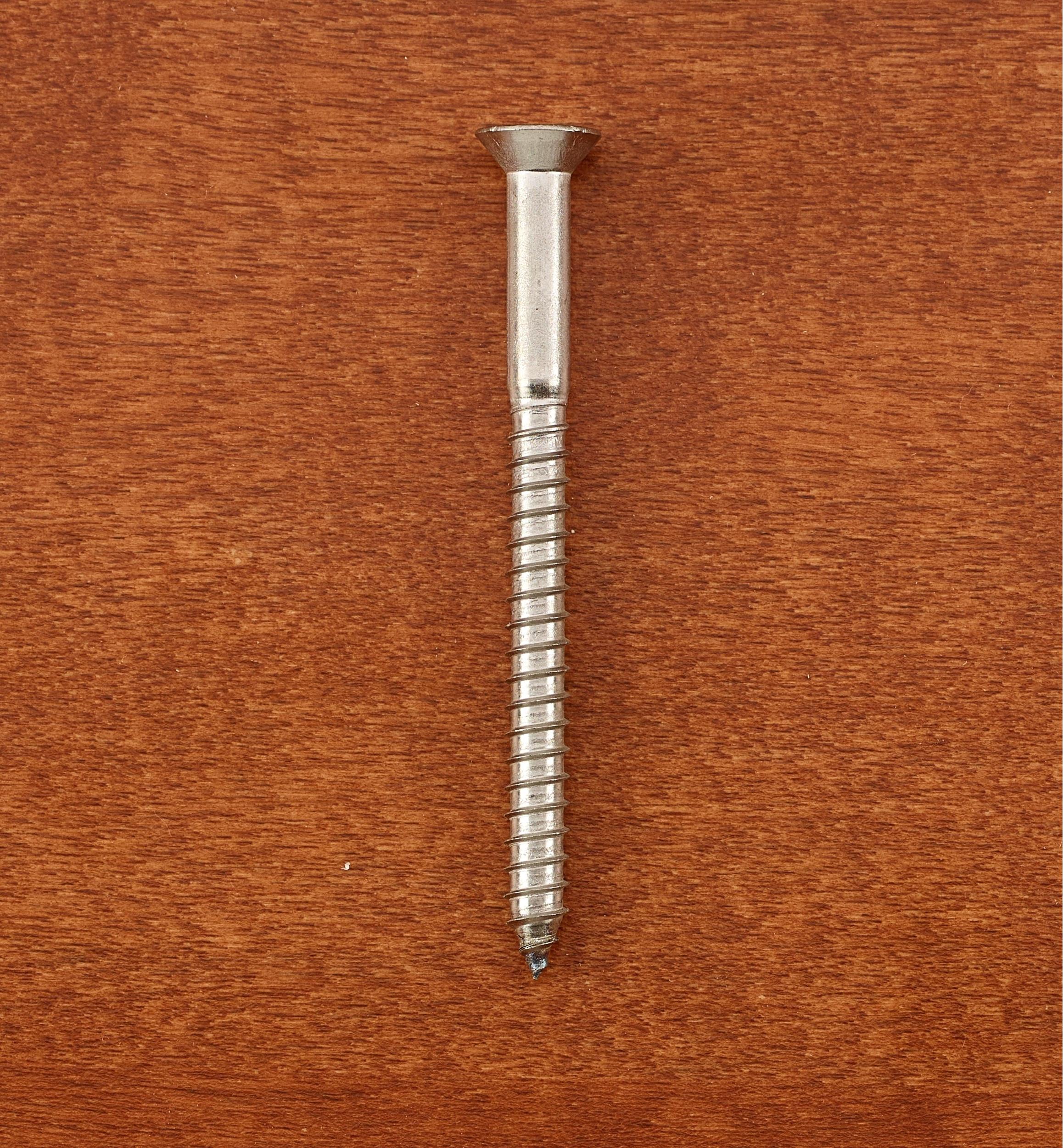 #12 × 2 1/2" 316 Stainless-Steel Flat-Head Screws