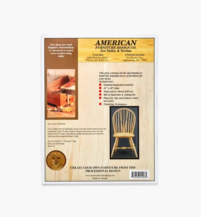 image of Oval-Back Windsor Chair Plan