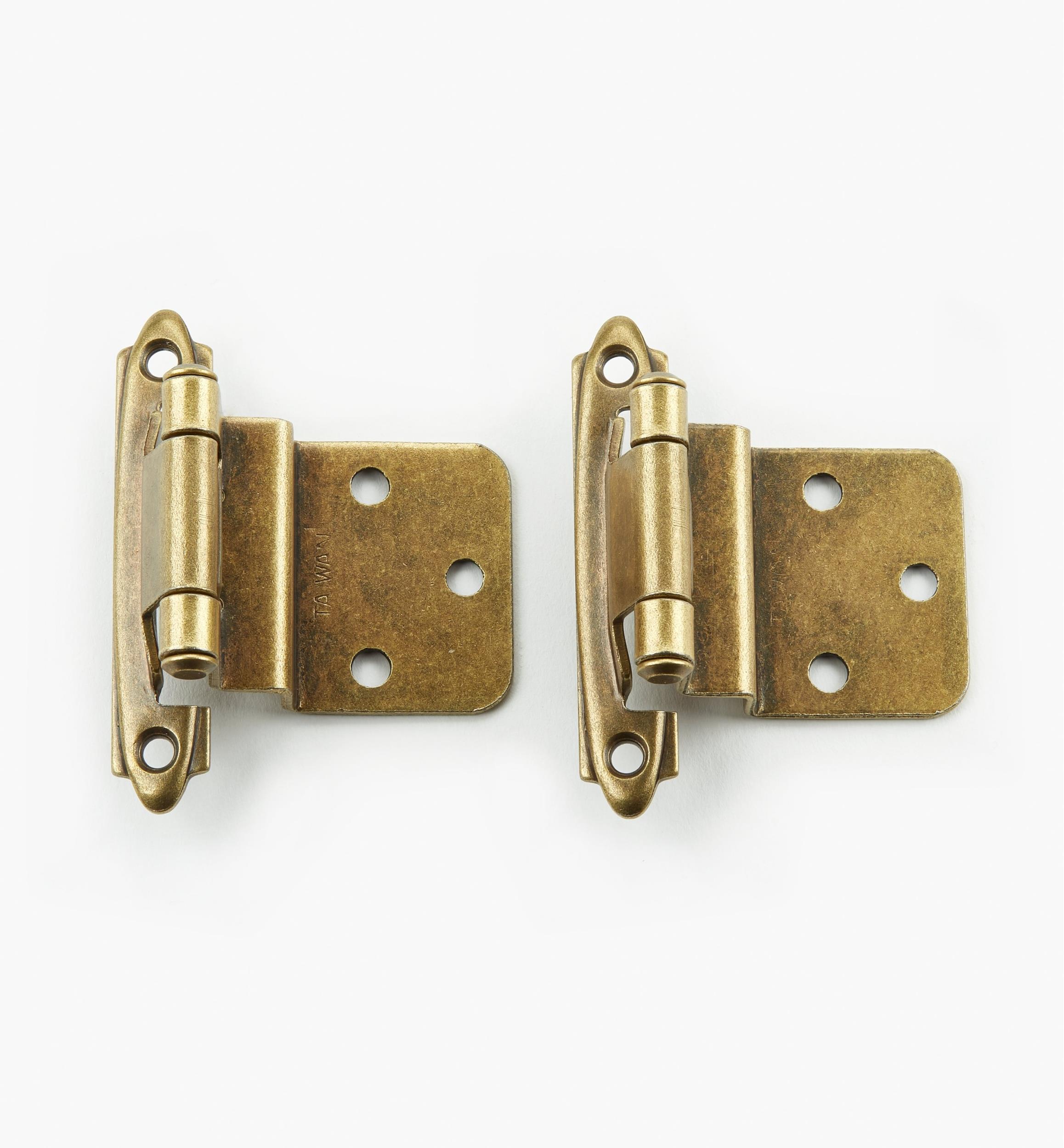 Charnières en acier pour porte à recouvrement