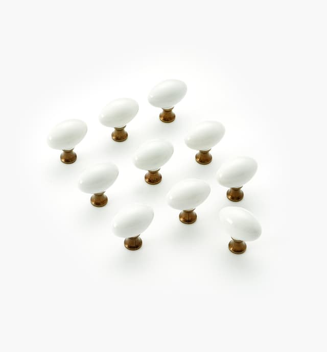 image of Belwith Ceramic Oval Knobs