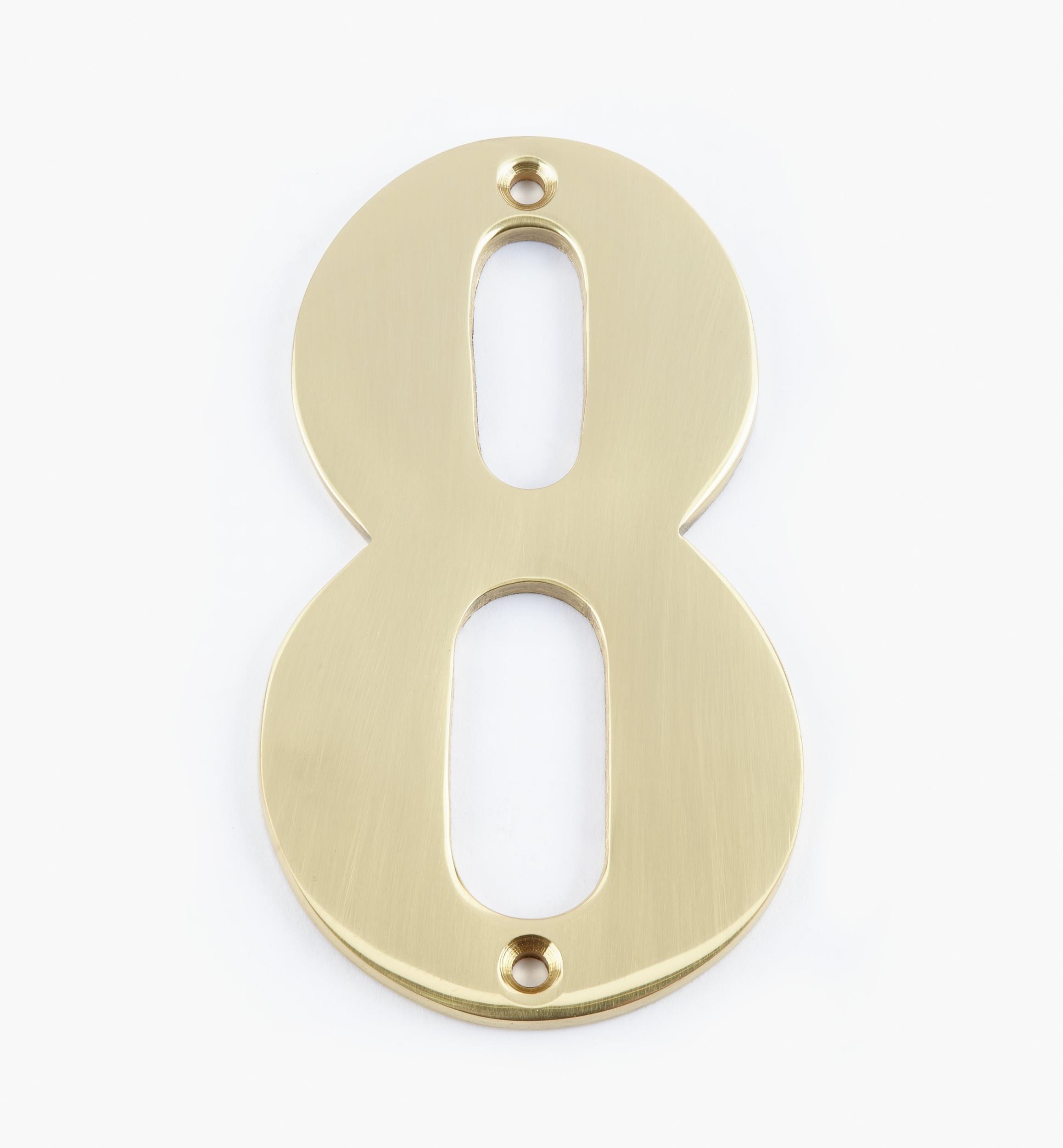 Chiffres de maison standards en laiton coulé