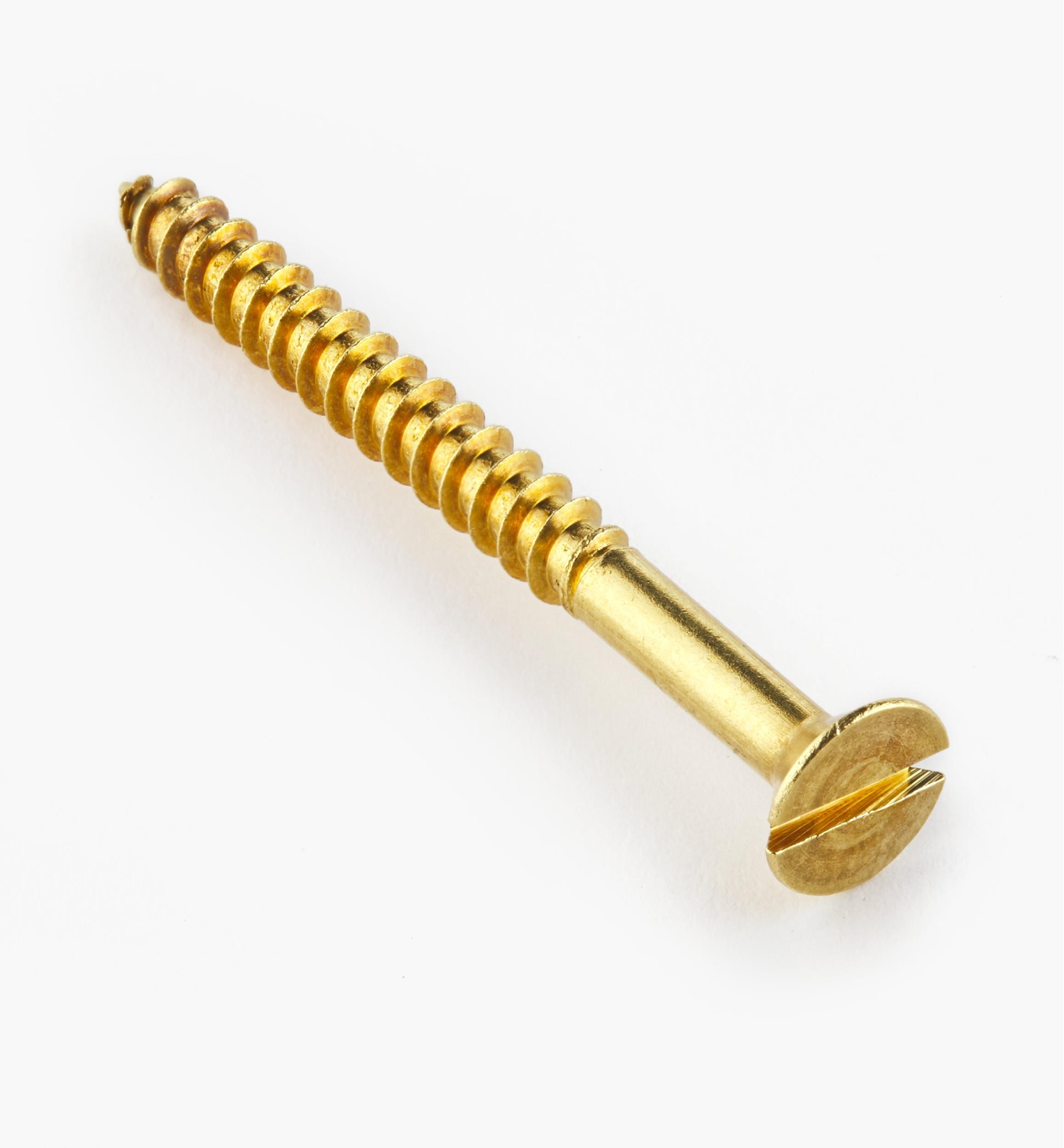 2" #10 Flat-Head Brass Screws