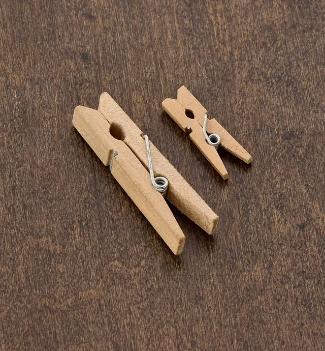 image of Mini Wooden Clothespins