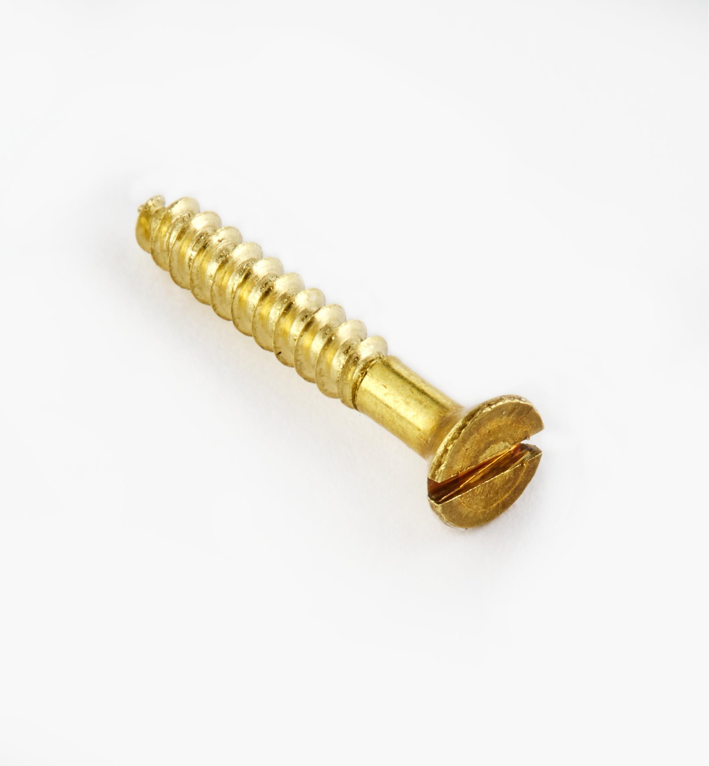 8" #2 Flat-Head Brass Screws