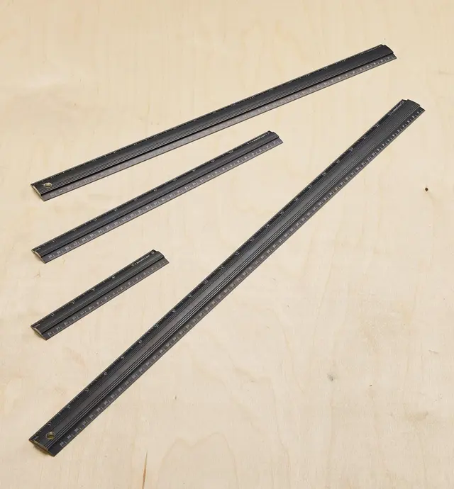 image of Set of 4 Veritas Imperial/Metric Aluminum Bench Rules