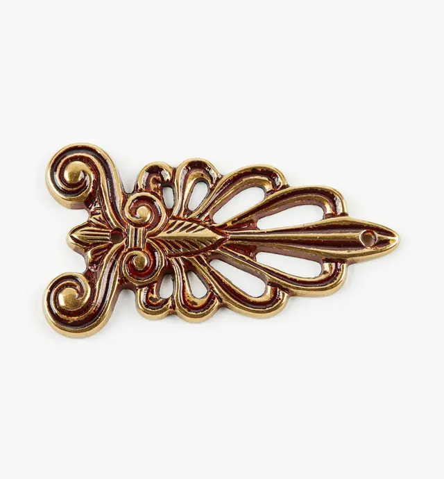 image of Cast Brass Appliqué Leaf Accents