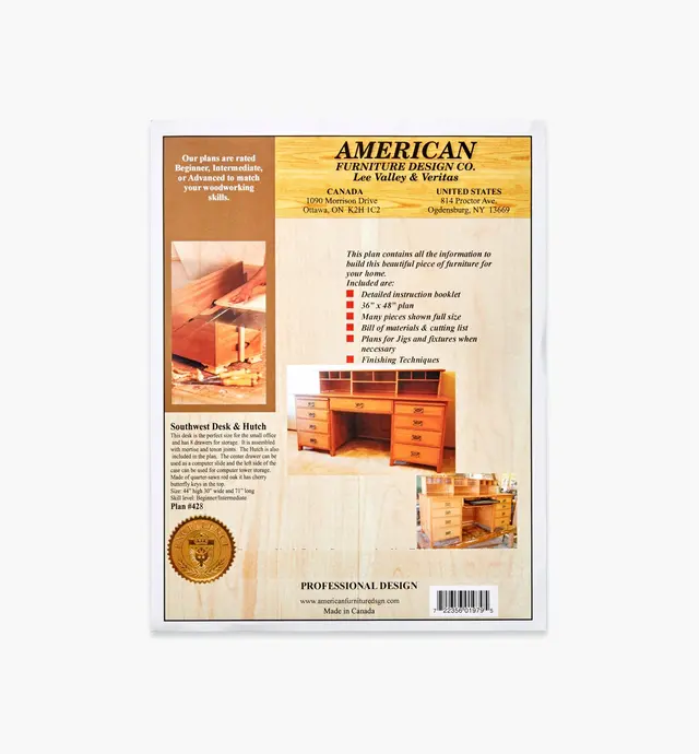 image of Southwest Desk & Hutch Plan
