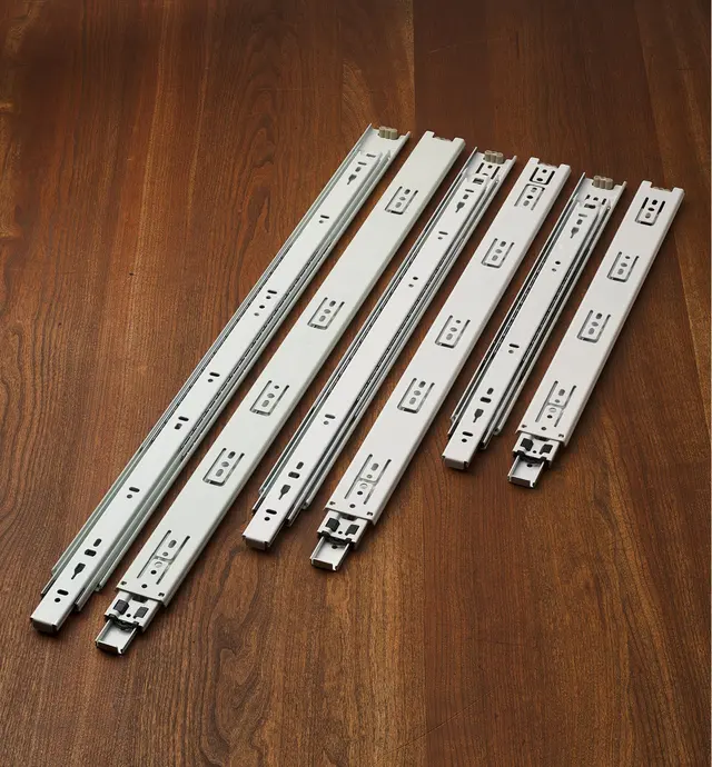 image of White 100 lb Full-Extension Slides