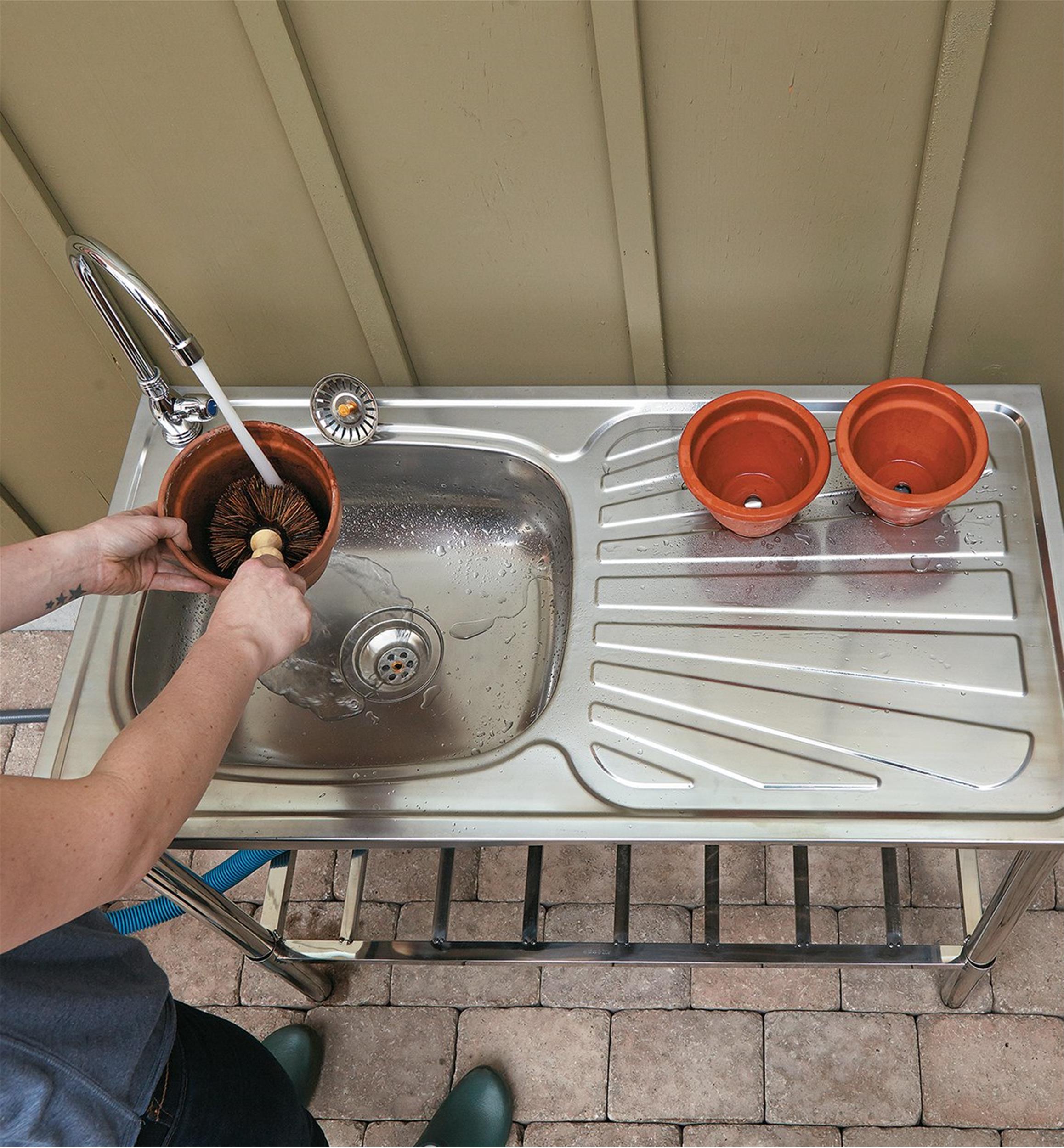 Évier de jardin en acier inoxydable