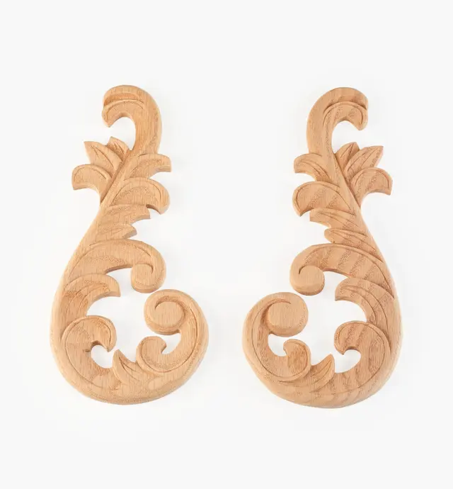 image of Hand-Carved Matched Wooden Scrolls