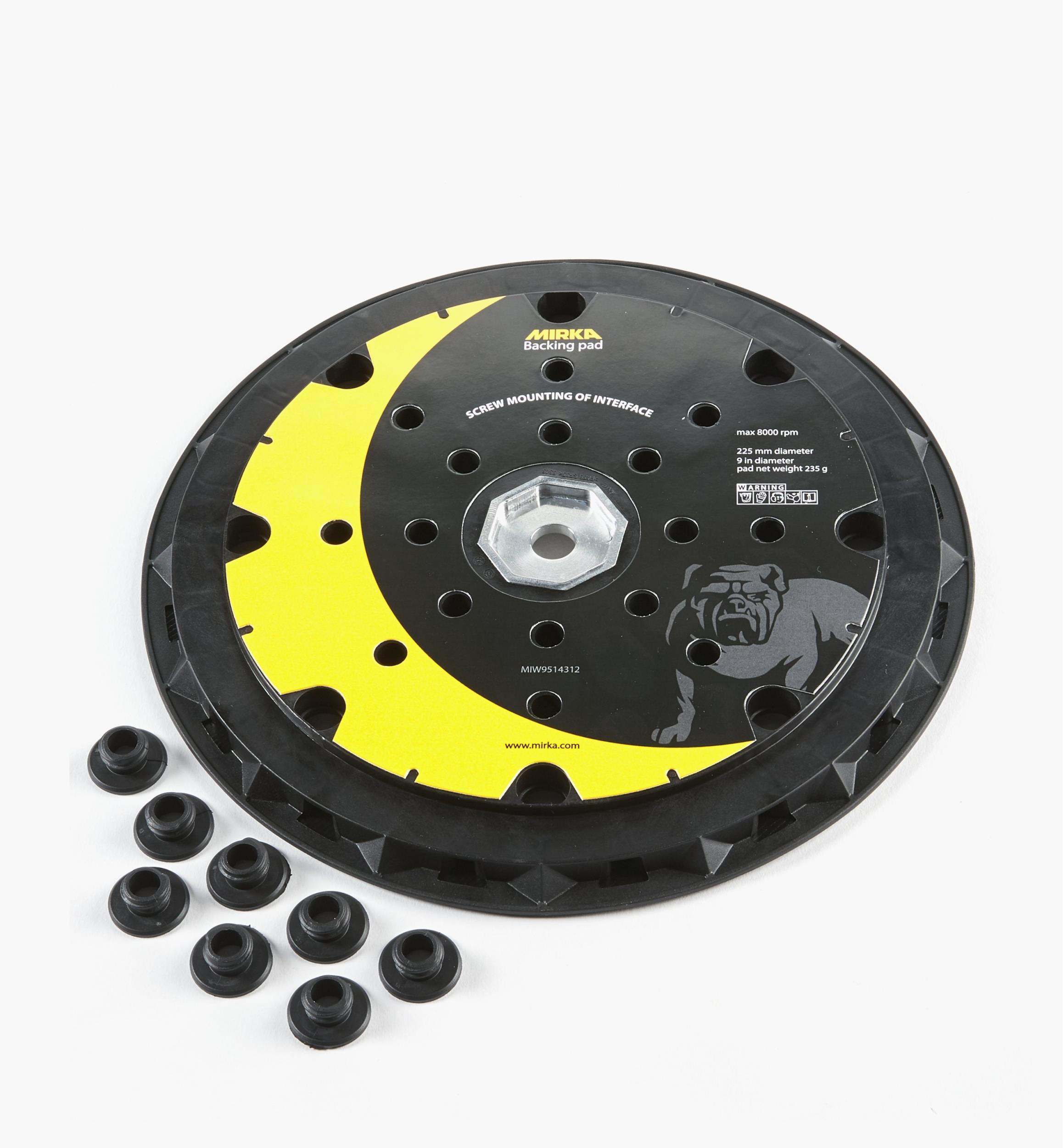 Mirka 9" Backing Pad 25H Grip for LEROS Sander