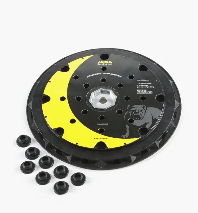 image of Mirka 9" Backing Pad 25H Grip for LEROS Sander