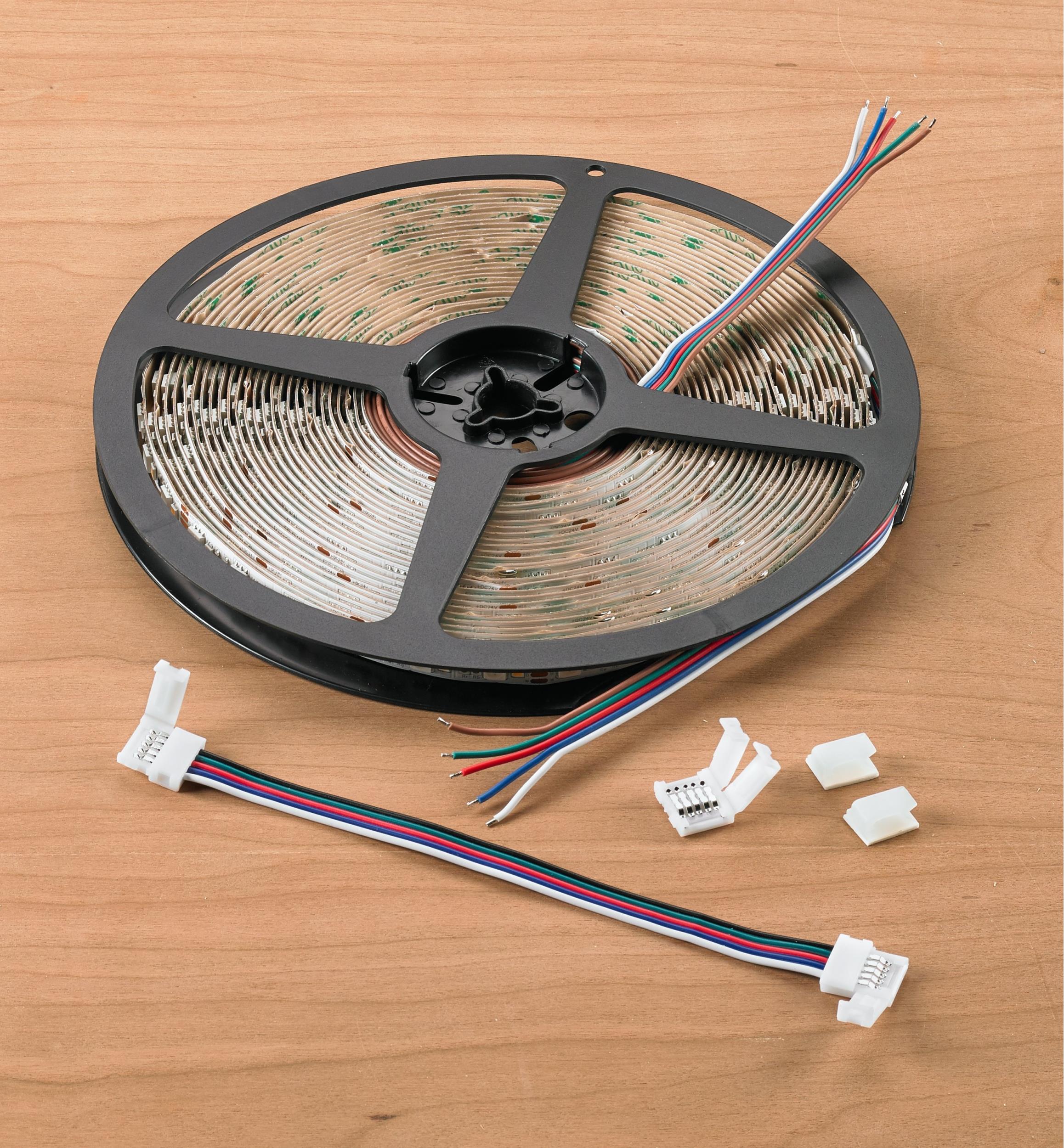 Ensemble de luminaire-ruban à DEL blanches et à couleur réglable de 60+60 DEL/m