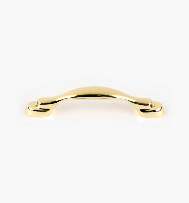 image of 4 1/4" Ultra-Bright Brass Finish Eclipse Pull