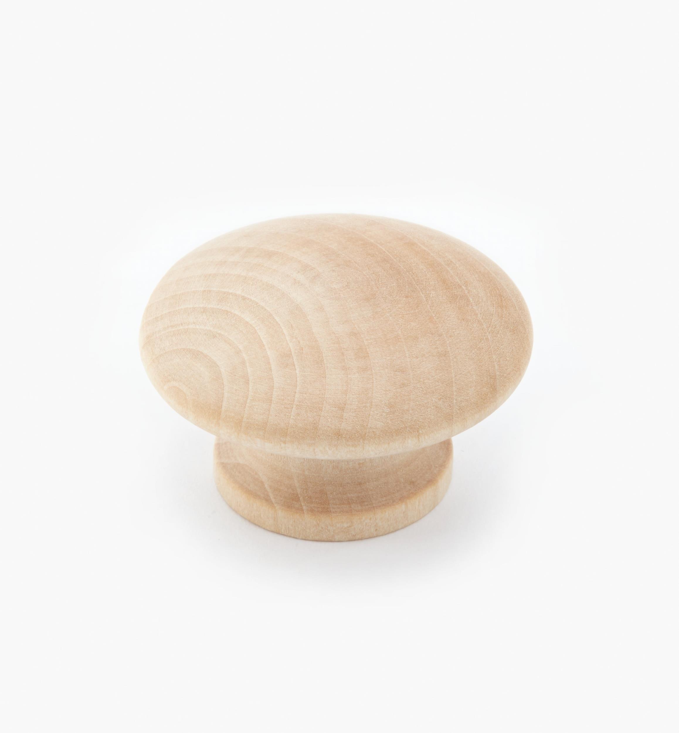 Bouton en bois dur de 1 po