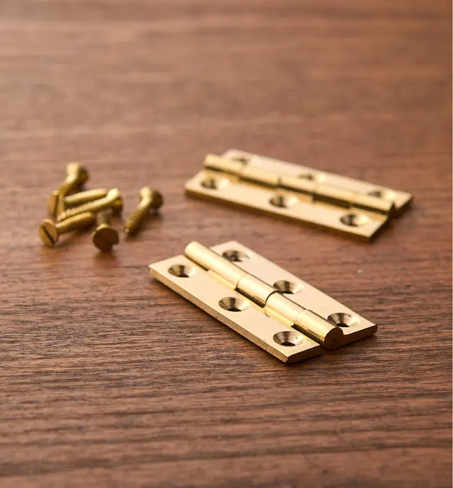 image of Extruded Brass X-Narrow Butt Hinges