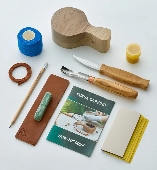 image of Ensemble de sculpture BeaverCraft – Tasse kuksa