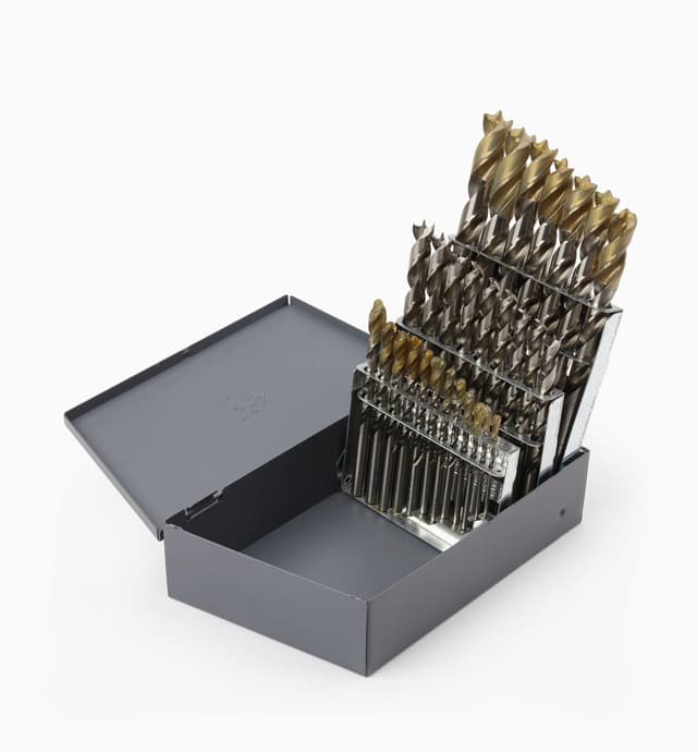 image of Set of 28 HSS Lipped Imperial Brad-Point Drills
