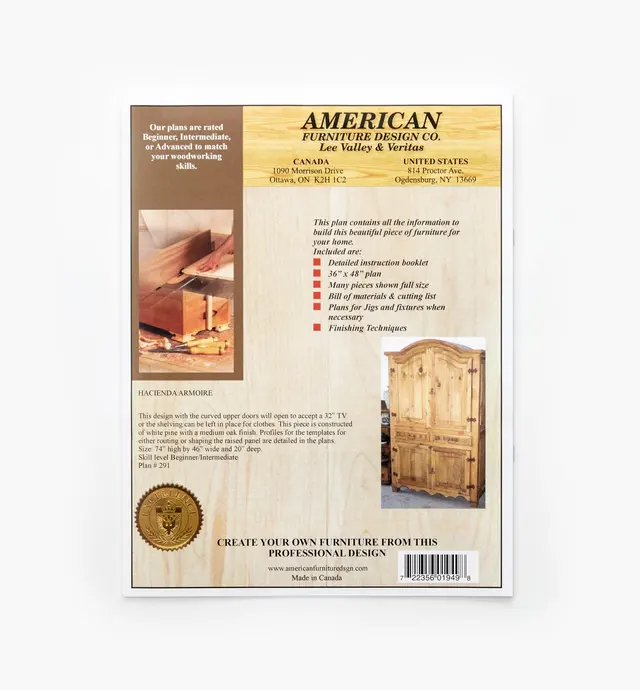 image of Hacienda Armoire Plan