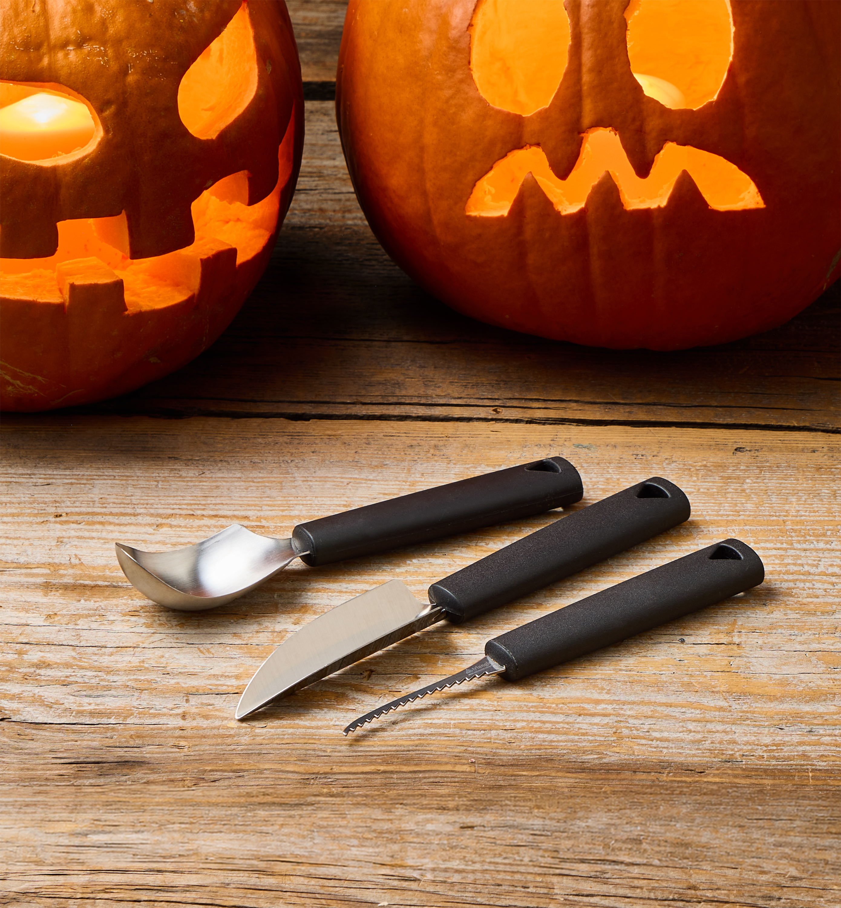 Triangle 3-Pc. Fruit & Vegetable/Pumpkin-Carving Set LKMBA4GXZ9