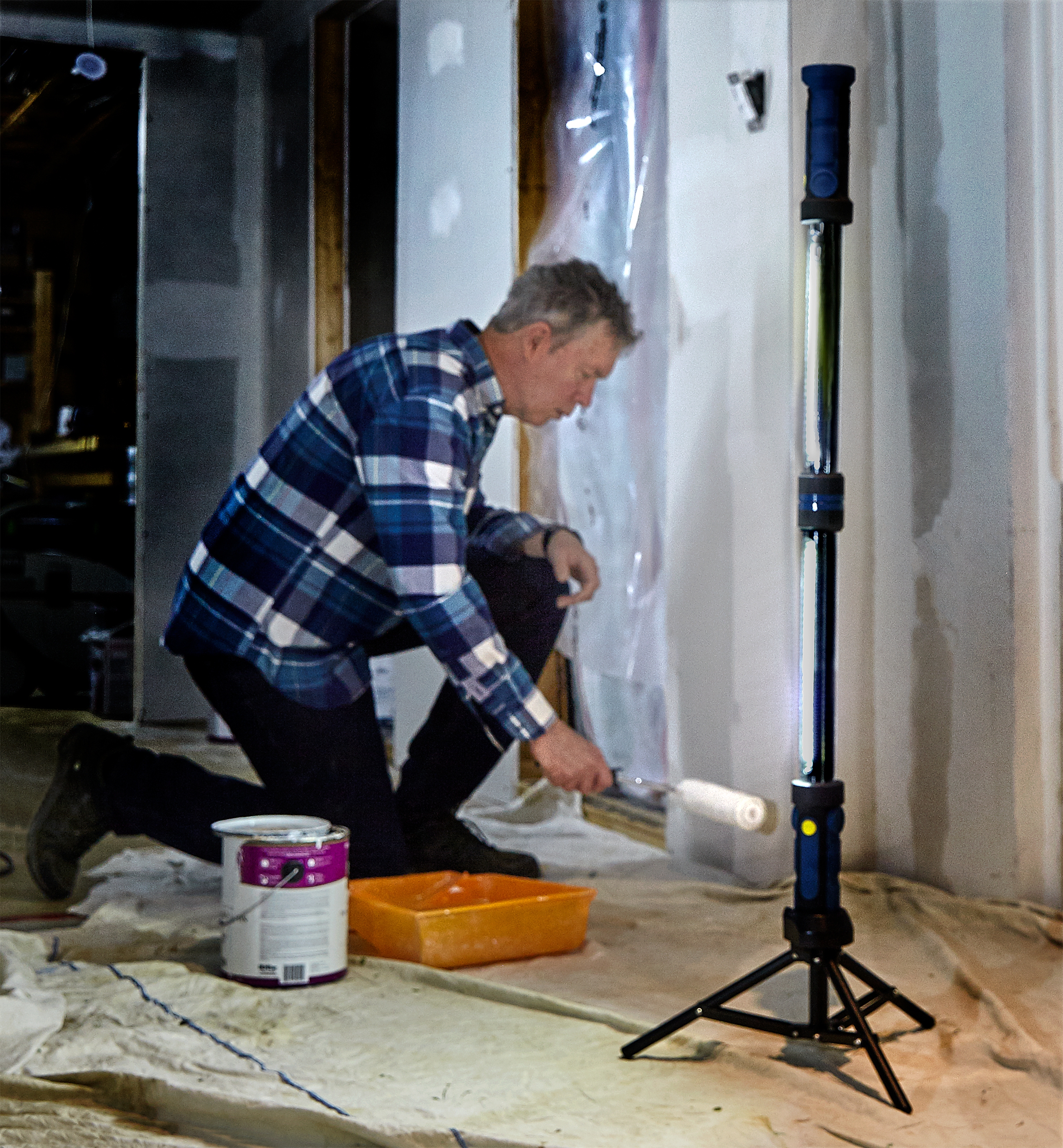 Paire de lampes de travail cylindriques