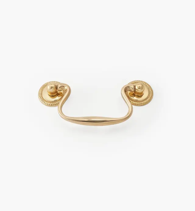 image of Rope-Edge Rosette Cabinet Handle