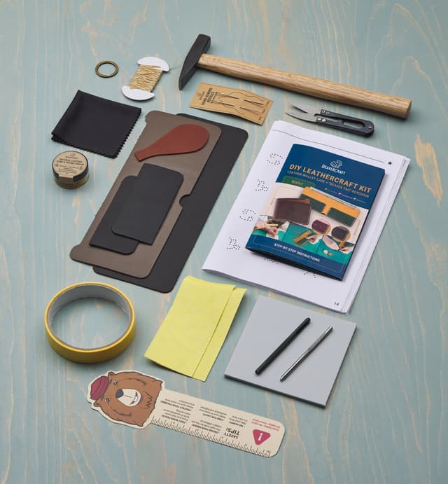 image of BeaverCraft DIY Leather Wallet Kit