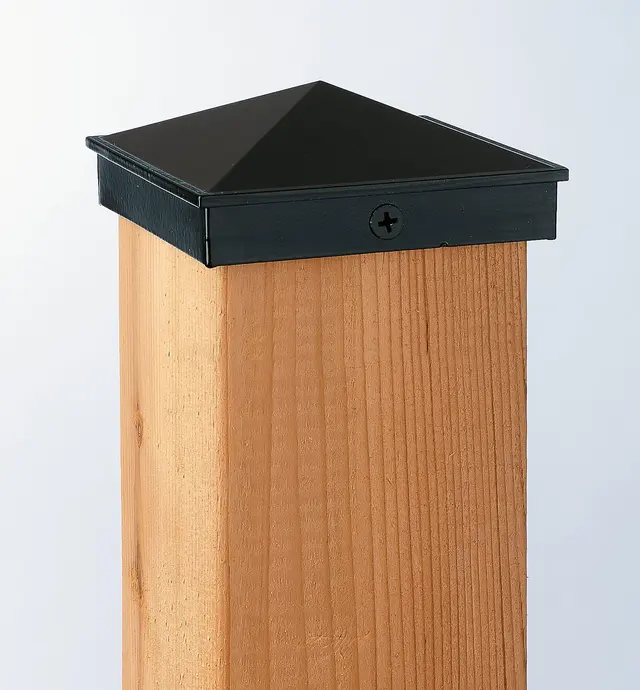 4x4 (3 1/2" Sq.) Titan Post Cap installed on a post