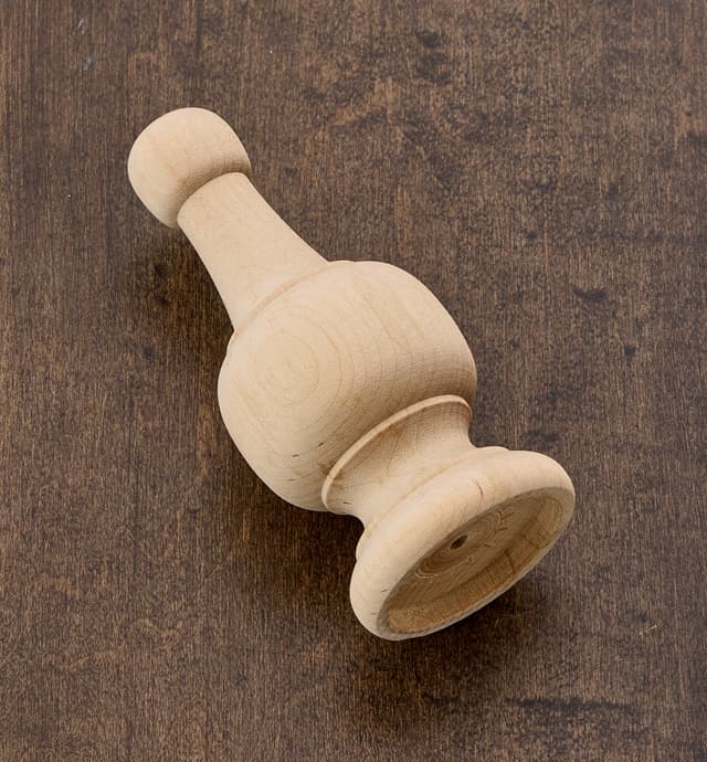 image of Large Hardwood Curtain Rod Finial