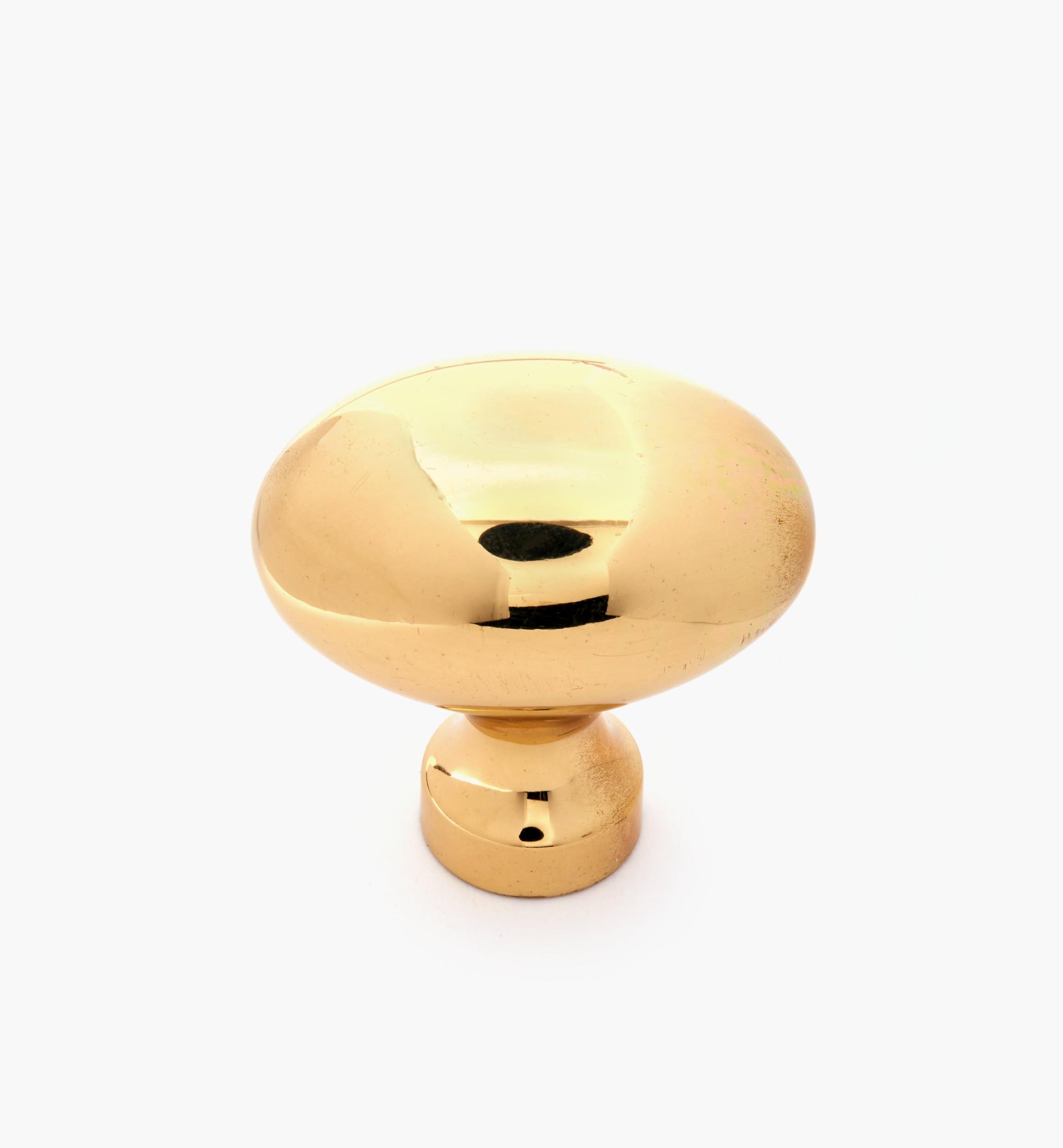 Bouton ovale en laiton massif Belwith