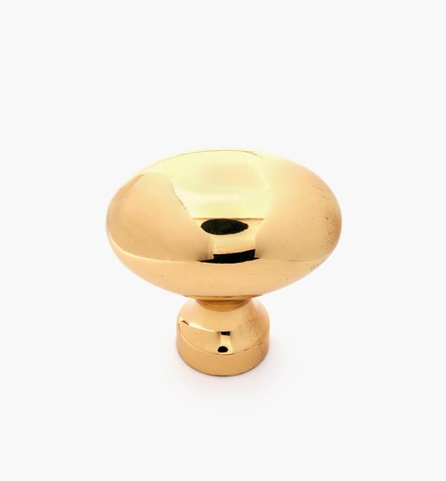 image of Solid Brass Oval Knob from Belwith