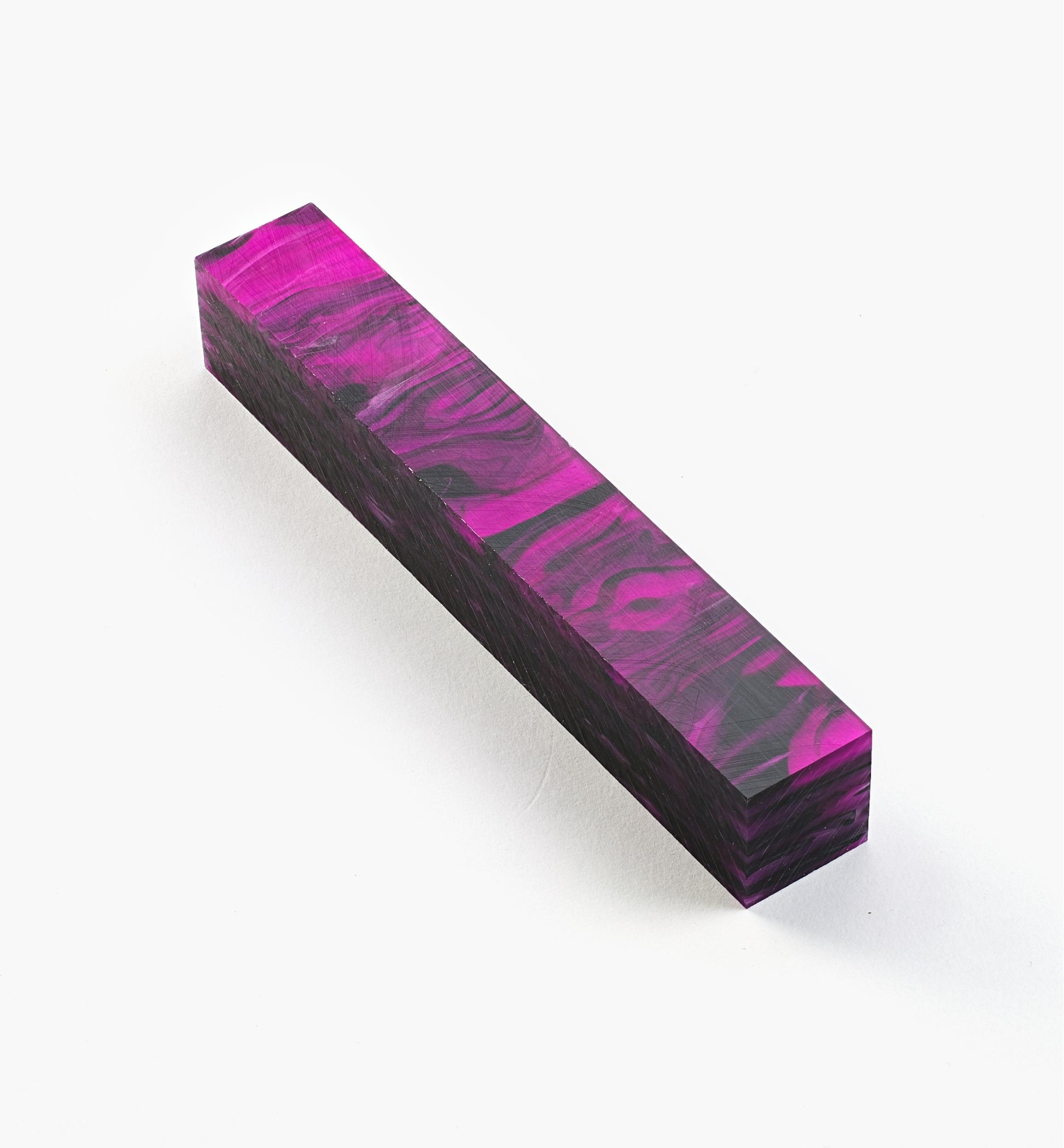 Carrelet de stylo en résine acrylique fuchsia velouté
