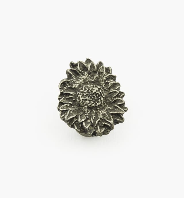image of Cast Pewter Sunflower Knobs
