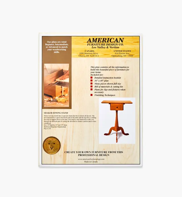 image of Shaker Sewing Stand Plan