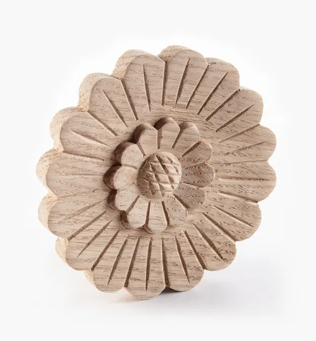 image of 3 7/8" Hand-Carved Round Appliqué