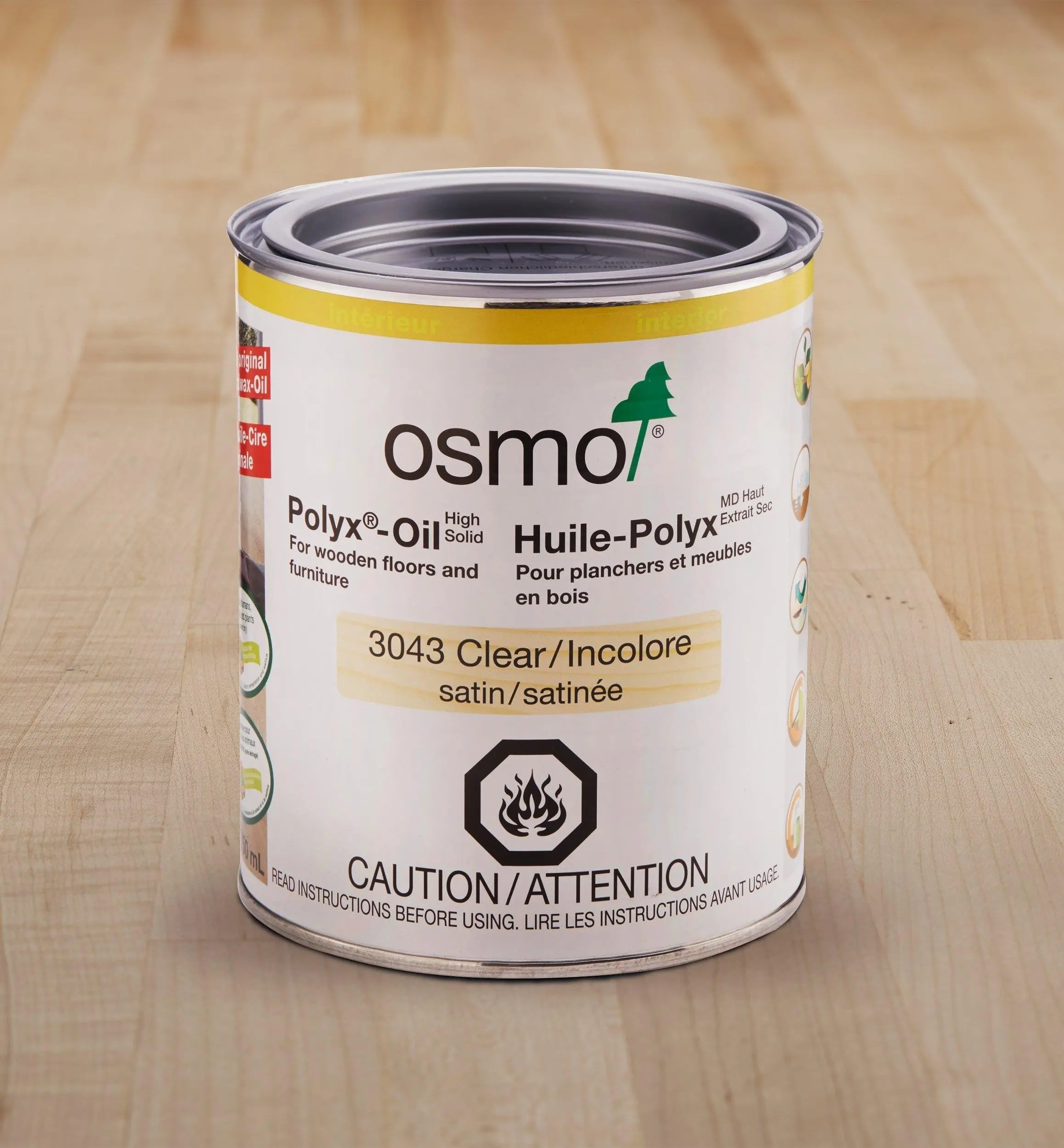 27K2725 - Osmo Polyx 3043 Satin, 750ml (25.5 fl oz)