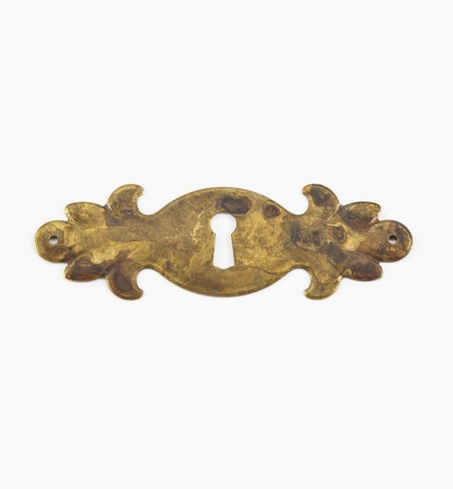 image of Solid Brass Plate Keyhole Escutcheons