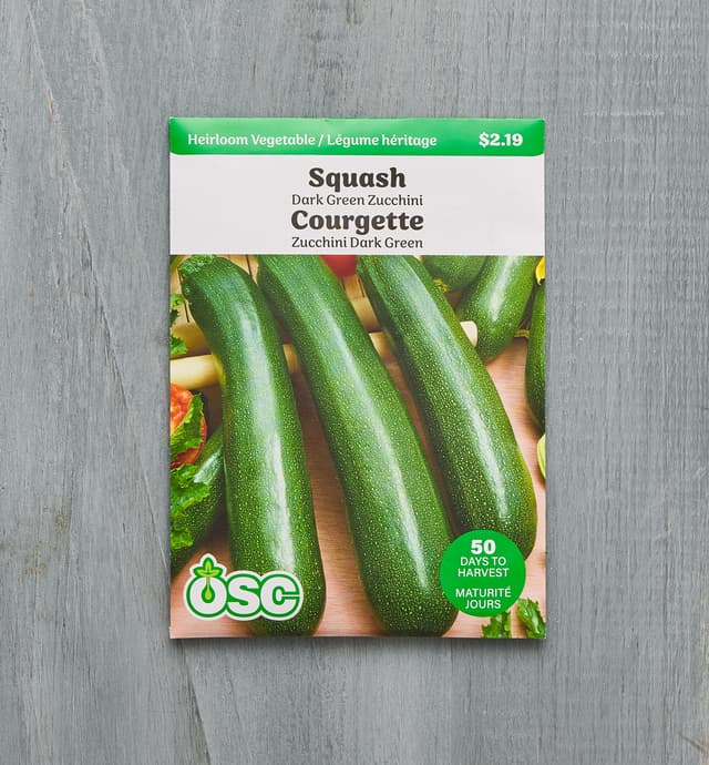 image of OSC Zucchini Squash Seed Packet