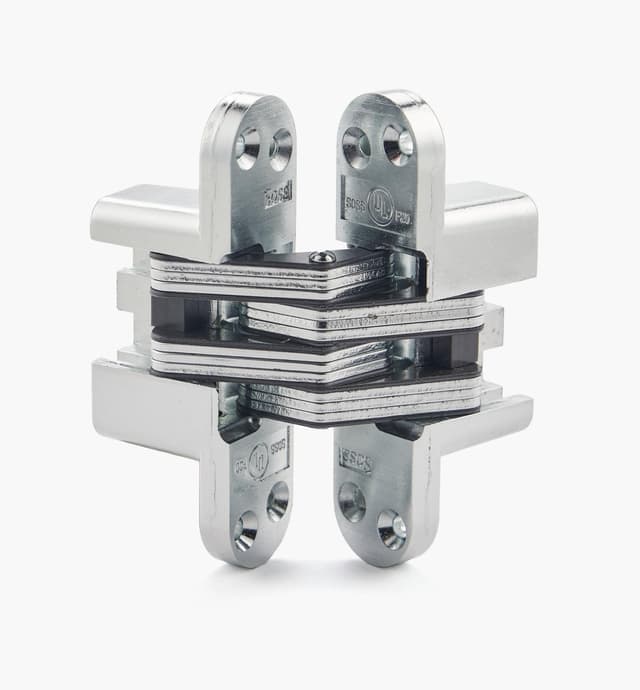 image of Charnière dissimulée robuste SOSS, chrome satiné