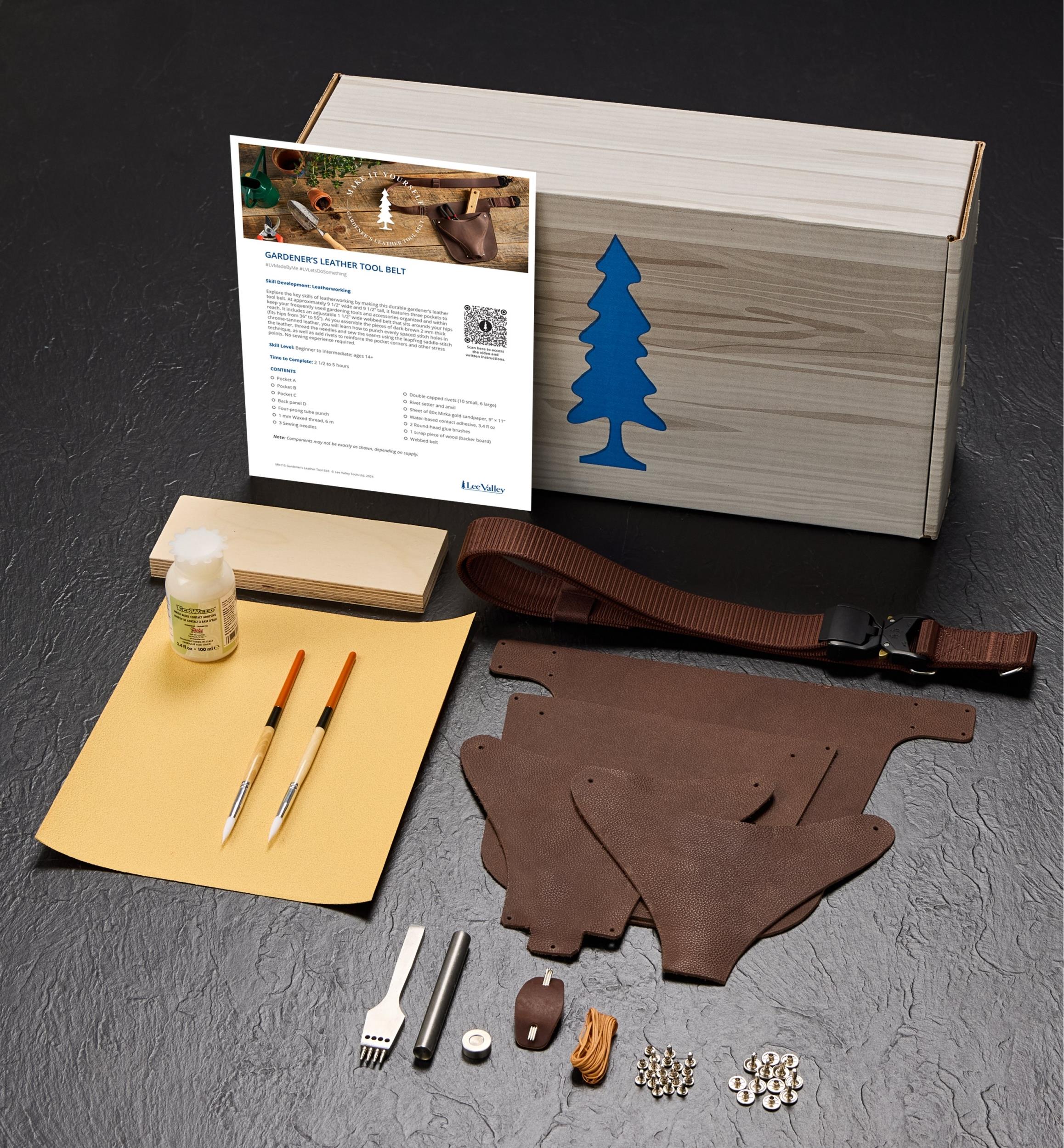 Make It Yourself Gardener's Leather Tool Belt Kit