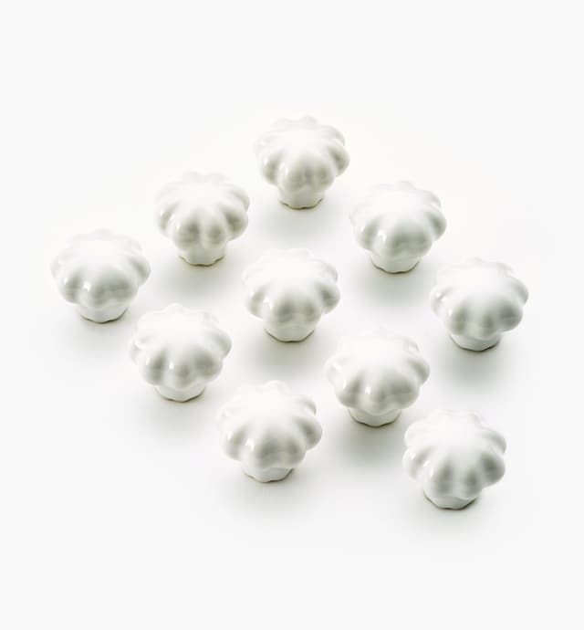 image of Ceramic Embossed Shell Knobs