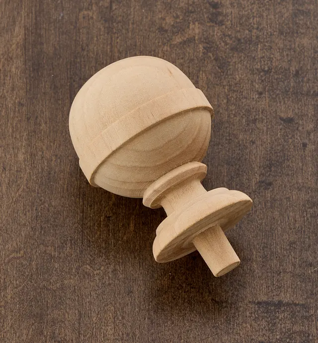 image of Large Hardwood Victorian Finial