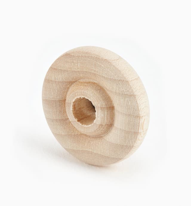 image of Thin Rounded Wooden Wheels for Toy Vehicles