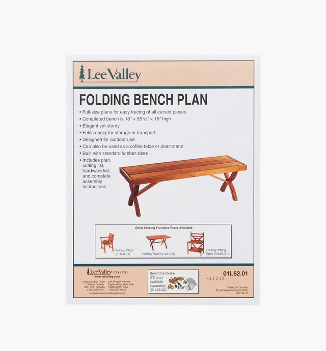 image of Folding Bench Plan